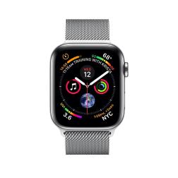 Apple Watch Silver  Series 4 44mm GPS+Cellular Aluminum Case with Silver Milanese Loop