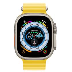 Apple Watch Ultra 49mm Yellow ocean band / Titanium Case
