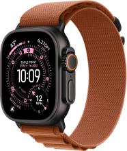 Apple Watch Ultra 3 (2025) 49mm Black Titanium Case with Terra Cotta Alpine Loop Medium