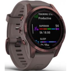 Garmin Fenix 7s Sapphire Solar Dark Bronze Titanium / Shale Gray Band