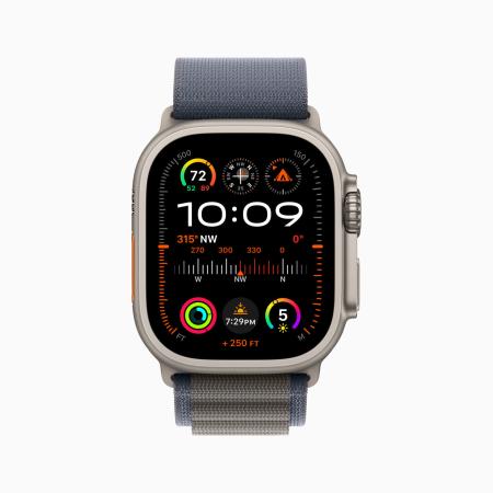 Apple Watch Ultra 2 (2024) 49mm Black Titanium Case with Tan Alpine Loop Large