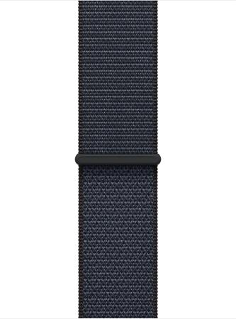 Apple Watch Series 10 46mm Jet Black Aluminum Case with Sport Loop, Ink