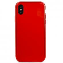 Чехол для iPhone X Magnet glass case (Красный)