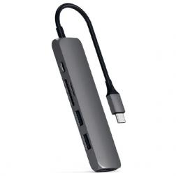 USB-C адаптер Satechi Type-C Slim Multiport Adapter V2, Space Gray