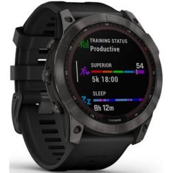 Garmin Fenix 7x Sapphire Solar Black DLC Titanium / Black Band