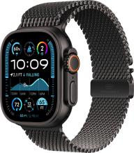 Apple Watch Ultra 2 (2024) 49mm Black Titanium Case with Black Titanium Milanese Loop Small