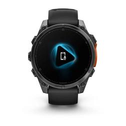 Часы Garmin Fenix 8 47mm Amoled Sapphire Carbon, Gray DLC Titanium with Black Pebble Gray Silicone Band (010-02904-20)