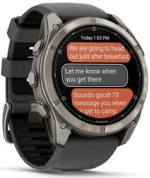 Смарт-часы Garmin Fenix 8 Pro 51 mm Amoled Sapphire Lens Titanium With Graphite/Black Silicone Band, серый (010-03199-11)