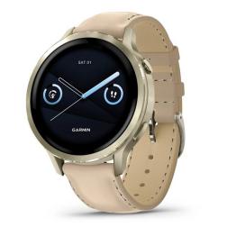 Умные часы Garmin Venu 4 41mm Lunar Gold with Bone Silicone Band and Light Sand Leather Band (010-03013-03)