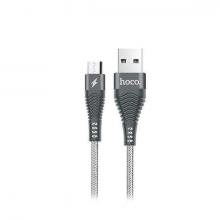 USB кабель Hoco U32 Unswerving steel braided charging cable Micro USB (grey)