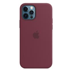 Силиконовый чехол MagSafe для iPhone 12 Pro/iPhone 12, сливовый цвет