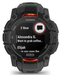 Умные часы Garmin Instinct 3 50mm Solar, Black with Charcoal Silicone (010-02935-40) HK