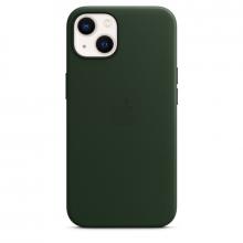 Кожаный чехол MagSafe для iPhone 13, цвет «зелёная секвойя»