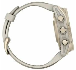 Часы Garmin Fenix 8 43mm Amoled Sapphire Soft Gold, Fog Gray / Dark Sandstone Silicone Band (010-02903-10)