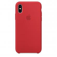Силиконовый чехол для iPhone XS, цвет красный