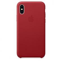 Кожанный чехол для iPhone XS Max, цвет красный