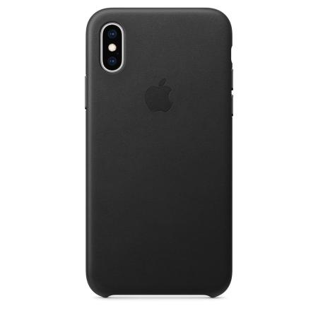 Кожанный чехол для iPhone XS Max, цвет черный