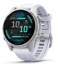 Смарт-часы Garmin Fenix 8 43 mm AMOLED, Silver with Whitestone Silicone Band (010-02903-06)