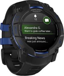 Смарт-часы Garmin Instinct 3 50 mm AMOLED Black with Bolt Blue Accents (010-03020-03)