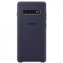 Чехол Samsung Silicone Cover для Galaxy S10 Plus темно-синий