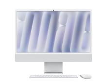 Моноблок Apple iMac 24 Retina 4,5K (M4, 10C CPU/10C GPU, 2024), 16 Гб, 256 Гб SSD, серебристый MWUU3