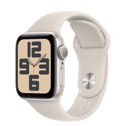 Часы Apple Watch SE 2 2024 40mm Aluminum Case with Sport Band, Starlight (MXFY3)